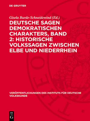 cover image of Deutsche Sagen demokratischen Charakters, Band 2